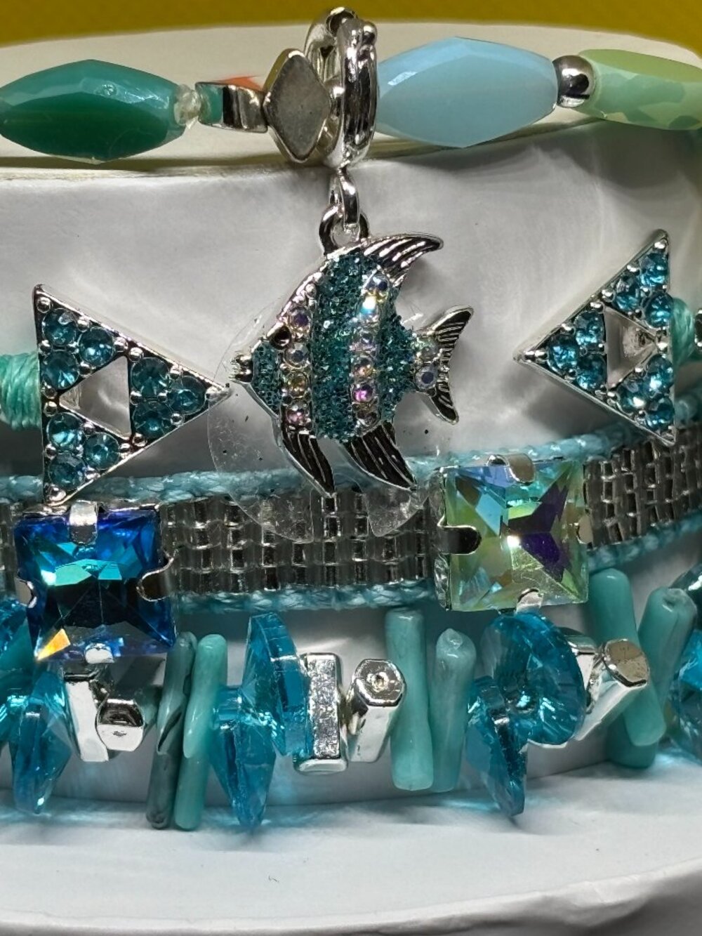Bomb Party "The Majestic Angel Fish" 4 Bracelet Stacks Set RBP6023 MSRP $164